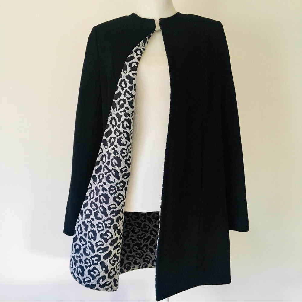 Betsey Johnson Reversible Animal Print Coat S